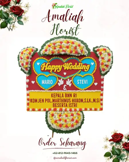 Papan Bunga Pernikahan Senuro Barat